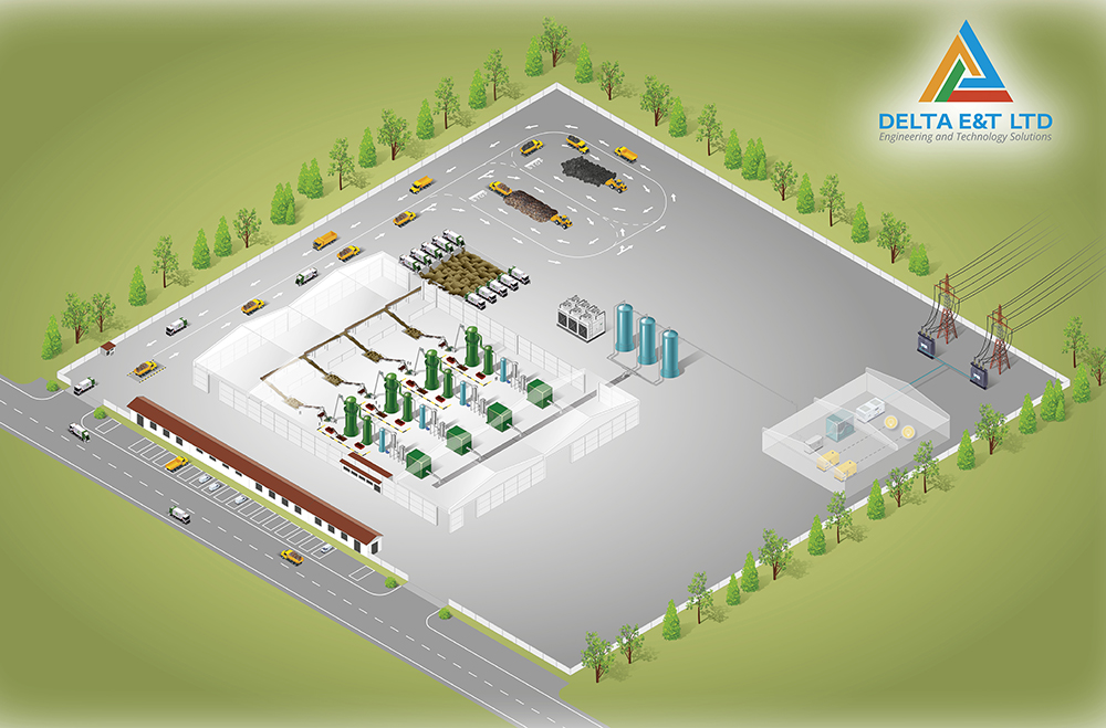 DELTA EeT LTD Schema assonometrico Gas Plasma 4 linee